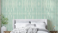 Ocean-inspired wallpaper in aqua shades

