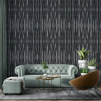 Charcoal mural wallpaper for bold interiors

