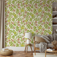 Mural wallpaper with butterfly prints

