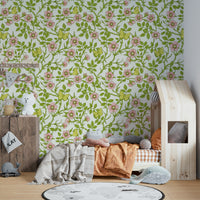 Rose garden inspired wall covering

