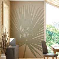 Green leaves wall design


