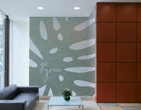 Fresh leaf pattern mural wallpaper

