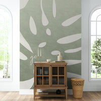 Stylish leaf wall mural for home

