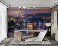 European city mural wallpaper for wide walls

