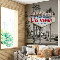 Wall wallpaper with colorful Las Vegas street scene

