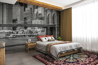 Non-woven wallpaper with NYC cityscape design

