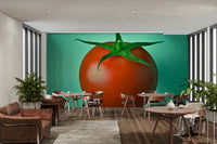 Tomato wall mural in vibrant food photography style

