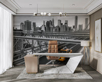 Urban New York landscape captured in dramatic black and white

