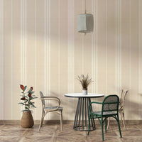 Neutral tones and textured stripes creating a calming effect

