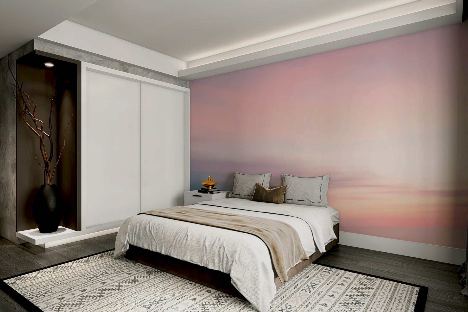 Modern pastel serenity mural

