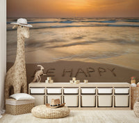 Ocean shoreline wallpaper with positive message

