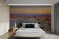 Wall mural with dry land and open path

