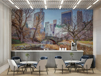 Gapstow Bridge wall mural in Central Park

