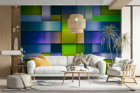 Modern geometric wallpaper design
