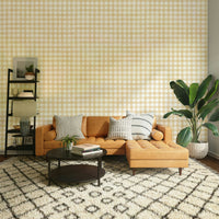 Watercolor checkered wallpaper with subtle texture
