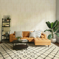 Neutral beige stripes for living room walls

