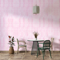 Serene pastel striped mural for cozy spaces
