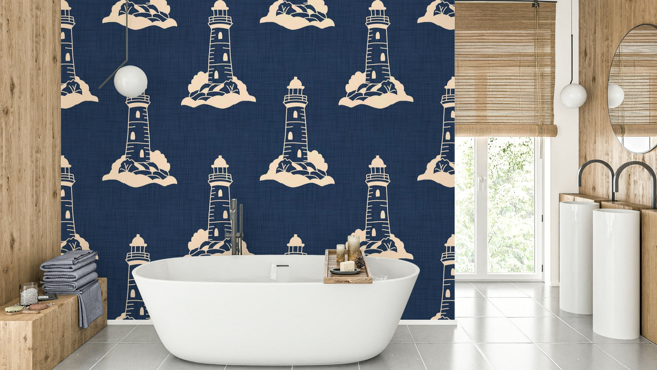 Nautical mythology wall mural for living rooms
