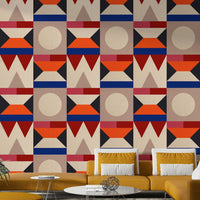 Abstract triangle wallpaper in soft shades

