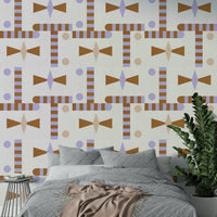 Full view of Retro Geometrics wall design

