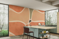 Freeform abstract pattern in warm tones

