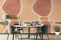 Full view of Pottery Shapes mural wallpaper

