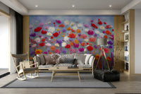 Full view of Wool Floral Fantasy wall mural

