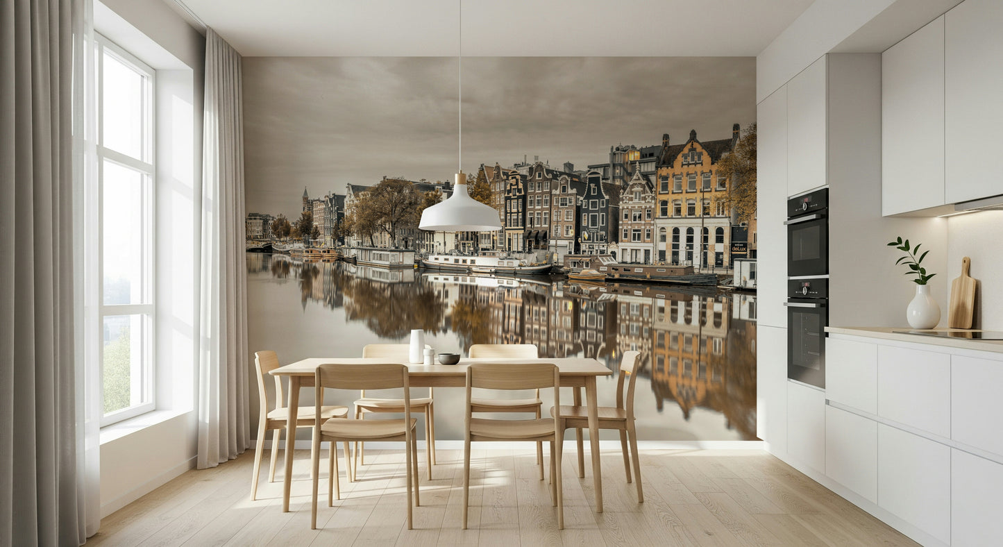 Amsterdam's Mirror Wall Mural