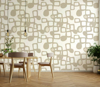 Artistic wall mural with organic pattern


