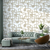 Subtle mural wallpaper with natural structure

