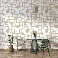 Neutral-toned wallpaper with abstract flow

