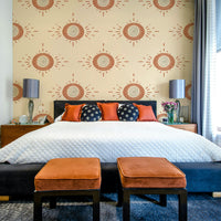 Scandinavian floral design with light terracotta tones

