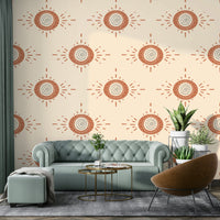 Soft terracotta wallpaper for modern interiors

