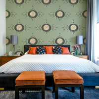 Scandinavian mid-mod floral design with soft hues