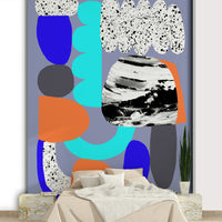 Gradient purple wall mural full view

