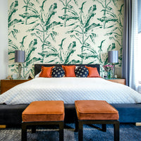 Lush Botanical Stamp mural wallpaper full view

