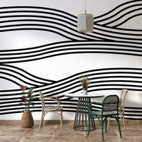 Abstract wave pattern in monochrome tones

