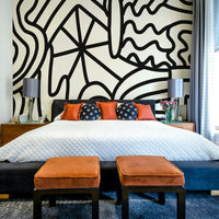 Neutral toned wave wallpaper full view

