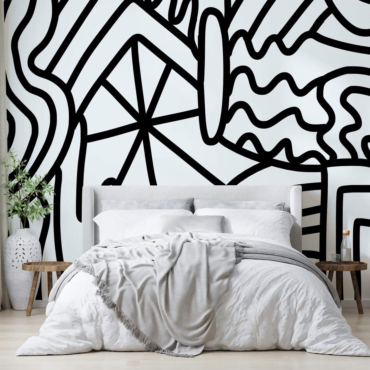 Gentle layered wave design for interiors

