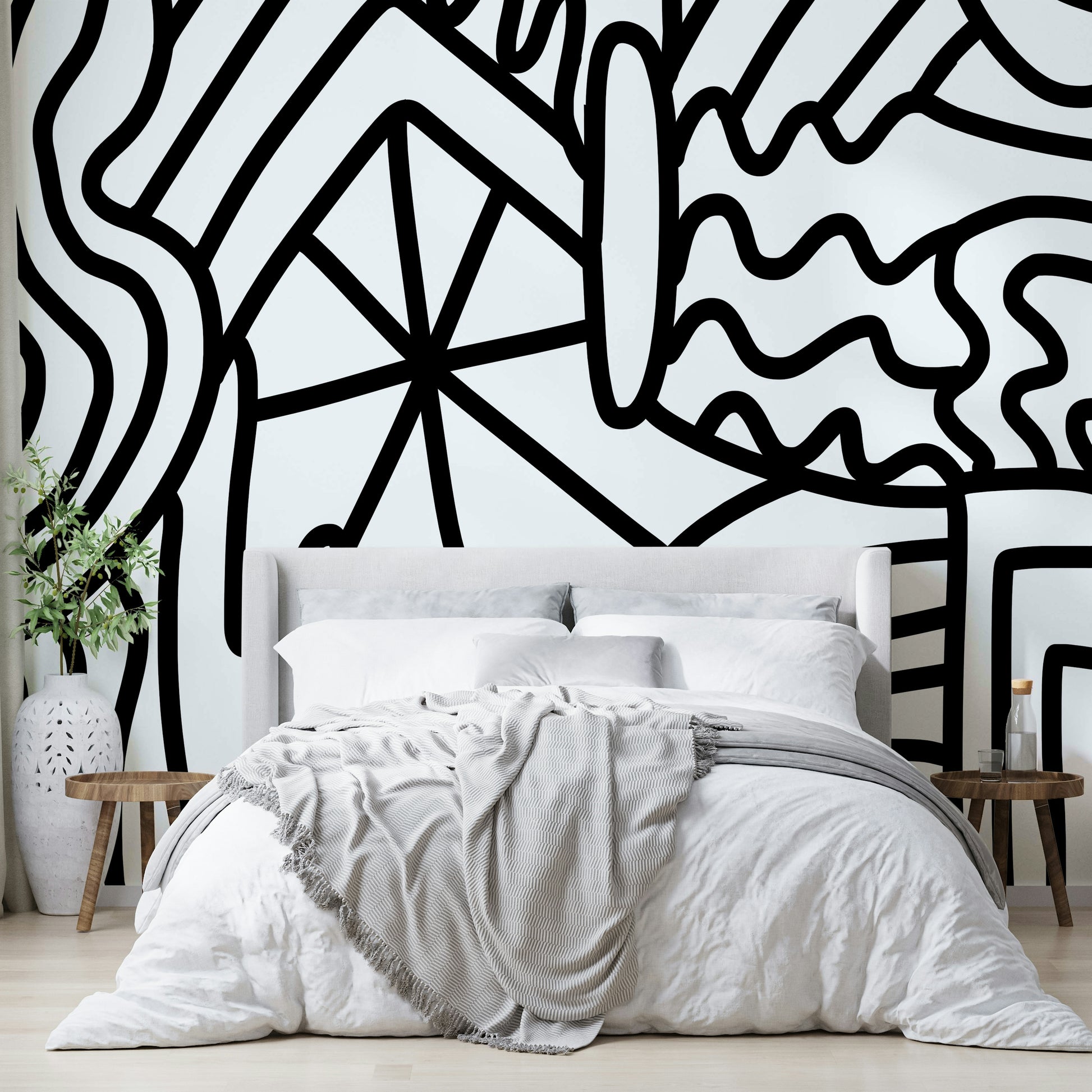 Gentle layered wave design for interiors

