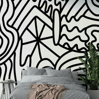 Calm and fluid wallpaper for minimalist spaces

