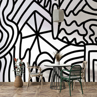 Subtle motion in modern wall mural design

