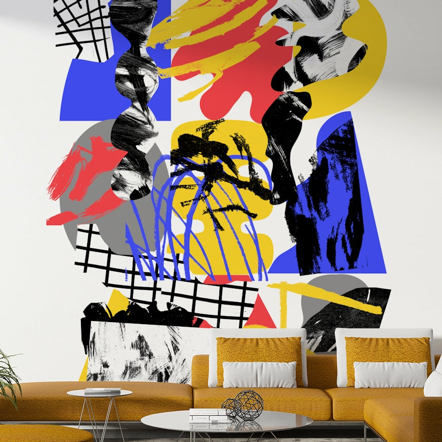 Bedroom with Prismatic Fragments wall mural

