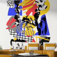 Bedroom with Prismatic Fragments wall mural

