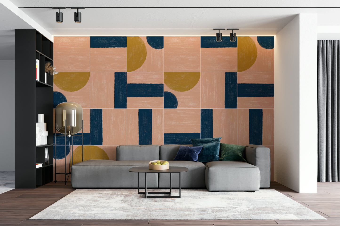 Floral and geometric tile designs
