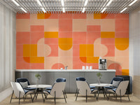 Mid-century tile inspired wallpaper
