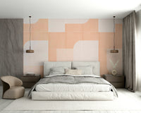 Vintage-inspired wall mural in soft tones
