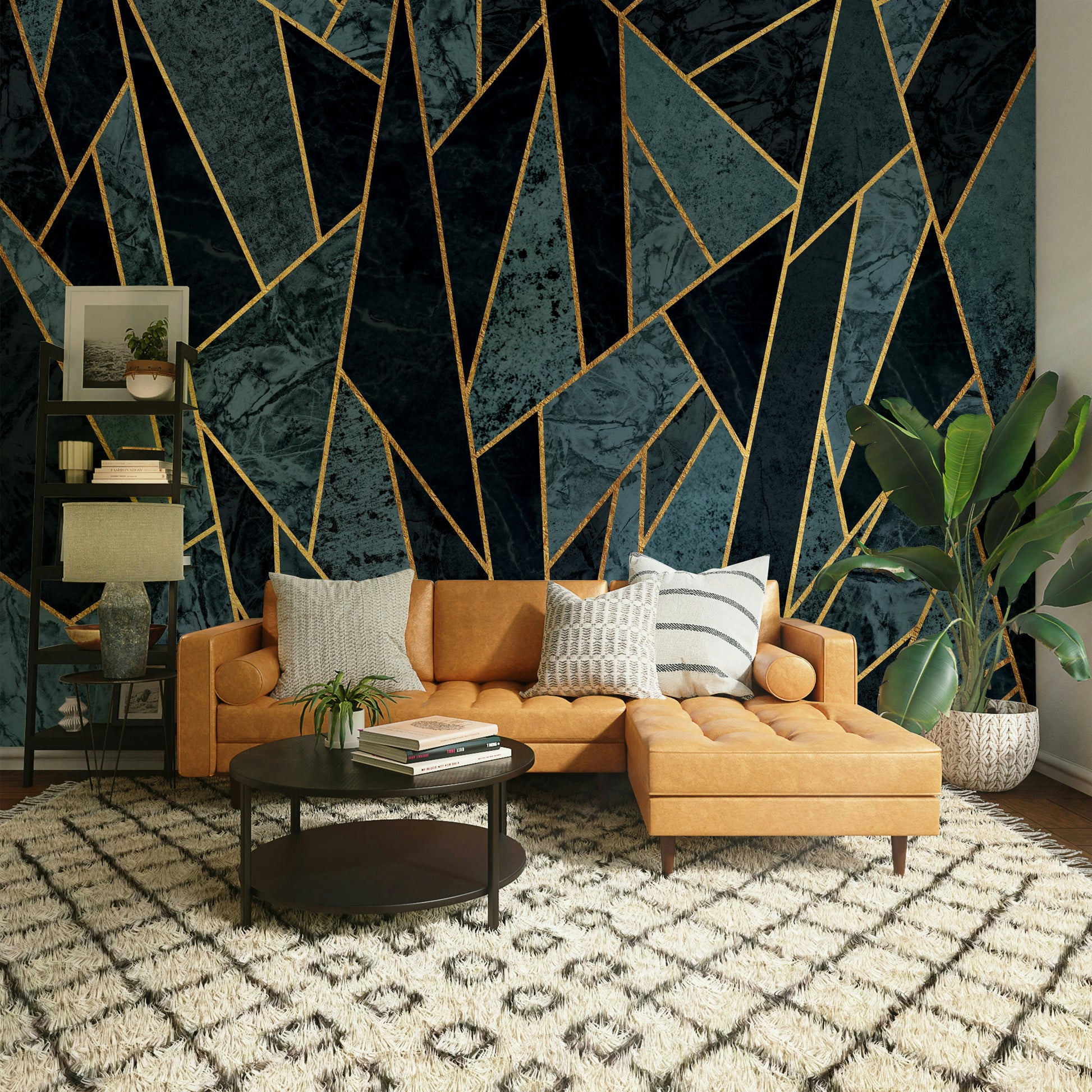 Frozen abstract wall design
