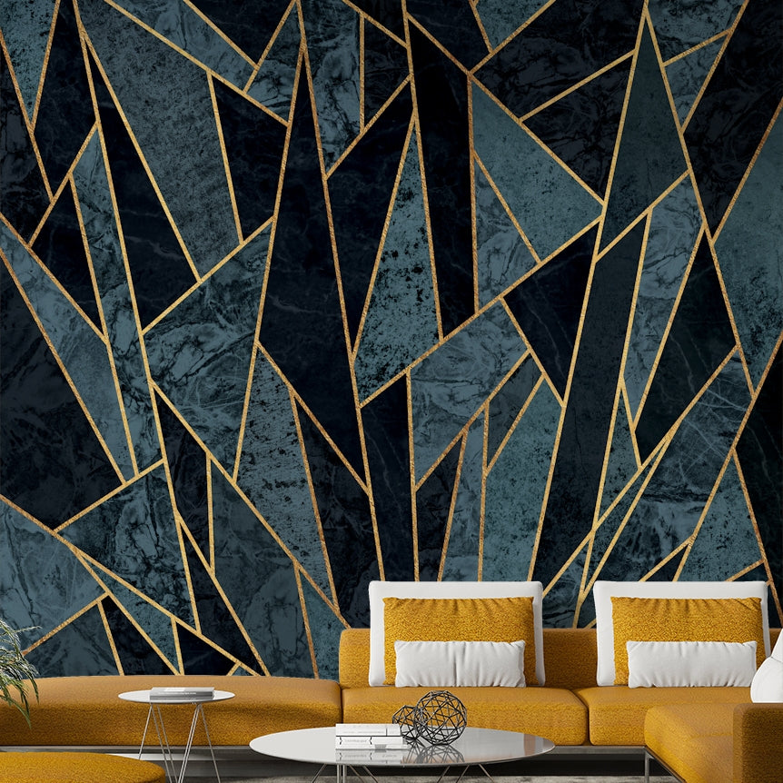 Cracked Nordic ice mural wallpaper
