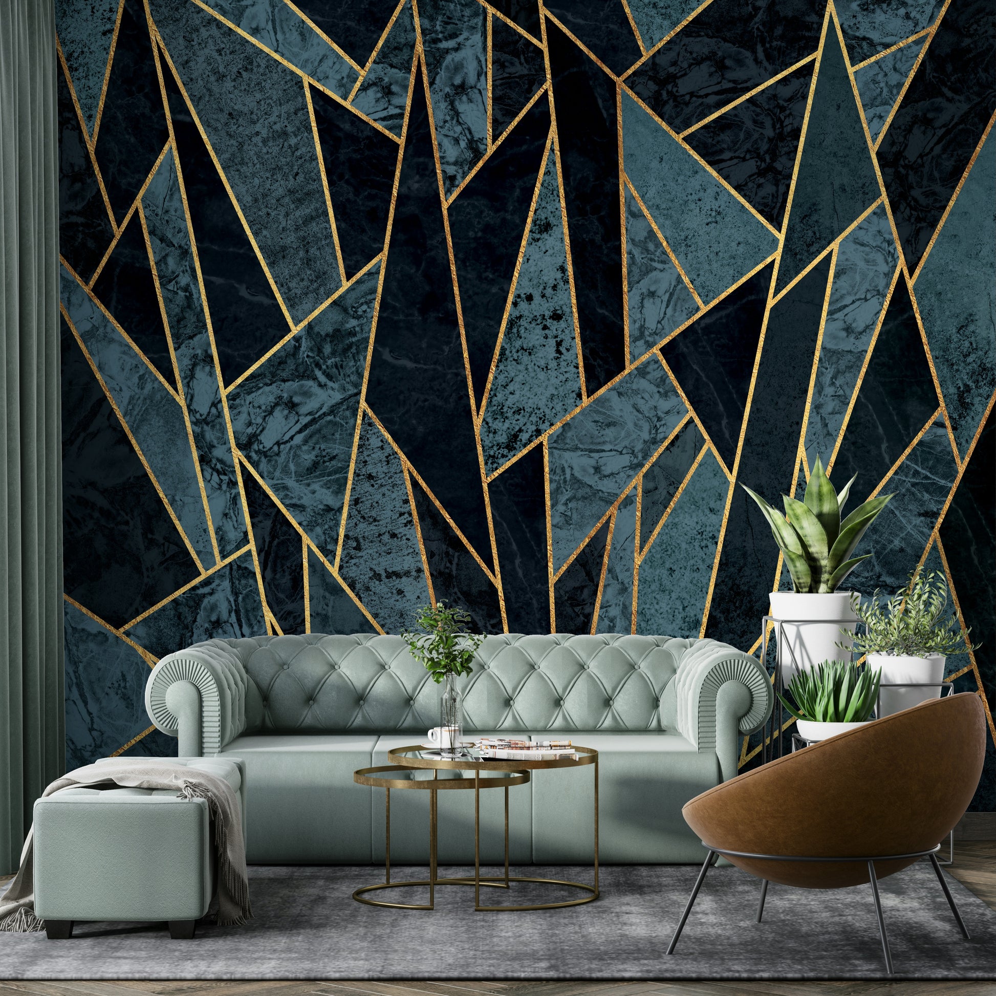 Cool grey and blue ice wallpaper
